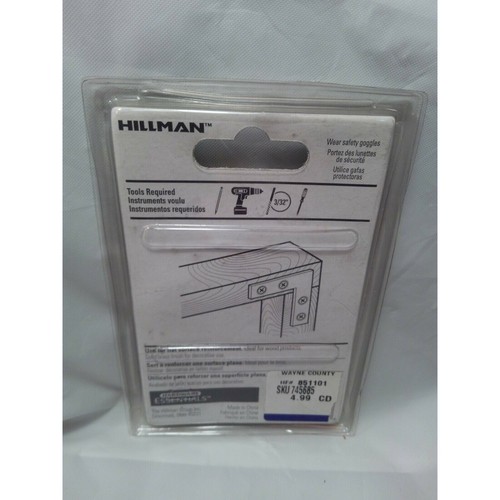 Part 851101 Solid Brass Flat Corner Iron, by Hillman, Single Item, Great Valu - Picture 2 of 2