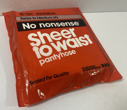 Vtg No Nonsense Sheer to Waist Pantyhose 15 Tan Sandalfoot Petite to Medium A - Picture 9 of 11