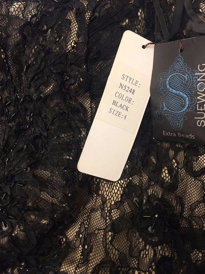 NUEVO CON ETIQUETAS $745 Sue Wong Vestido Trompeta Encaje Transparente Baile de graduación/Boda/Ocupación Especial [Talla 4] #e62 Foto 3 de 3