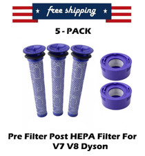 5 Pack Filter Replacement for Dyson V7 V8 SV10 SV11 SV25 Cordless Vacuum Cleaner