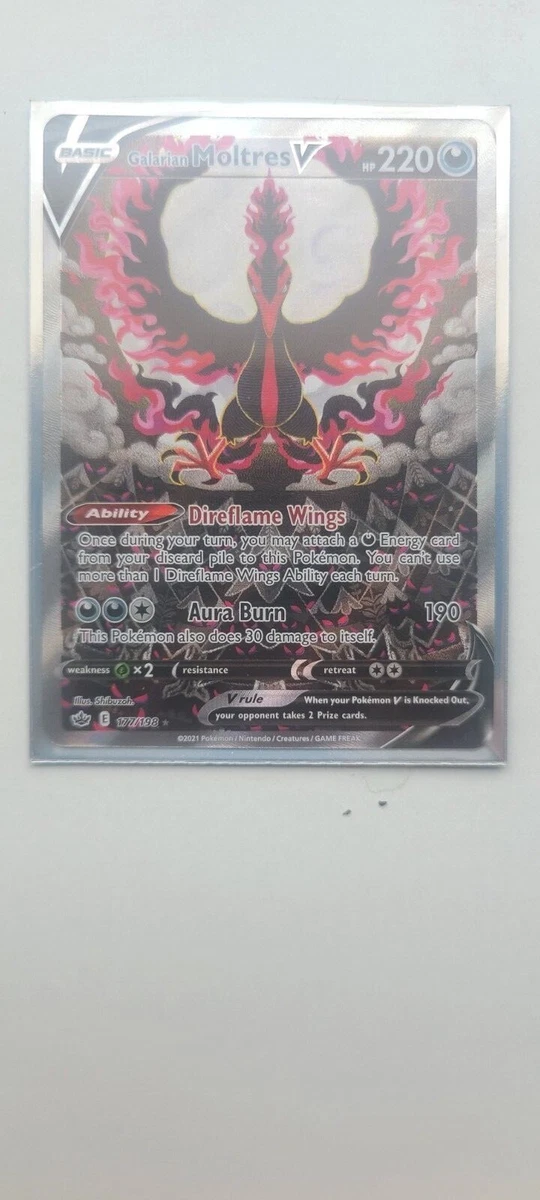 Galarian Moltres V - Chilling Reign Pokémon card 177/198