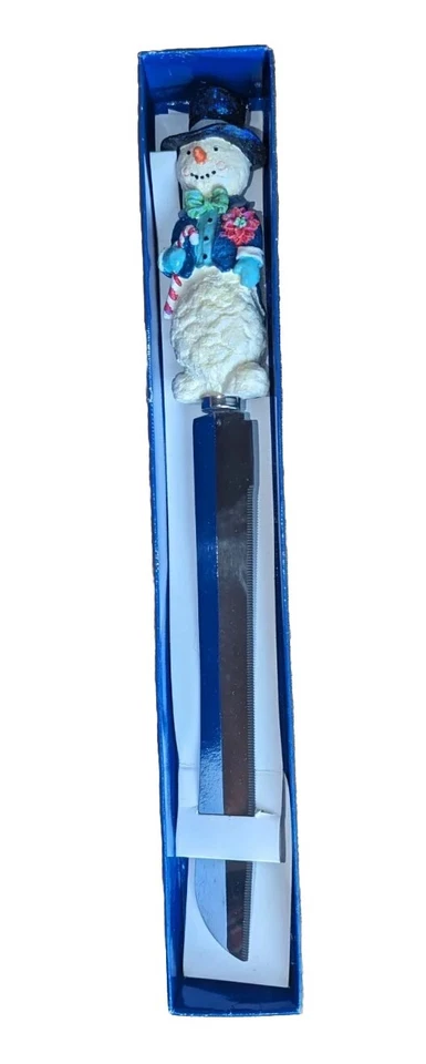 Cuchillo para Pasteles The Flurries Muñeco de Nieve Mango Temático de Navidad Caja Original feb24 Foto 2 de 4