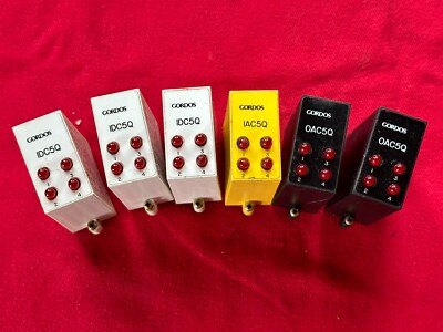 LOT OF SIX (6) Gordos IDC5Q Input/Output Modules E46203 LR38595 BLACK WHITE YEL.