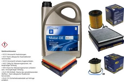 GM, SCT - MANNOL SCT Germany Inspektionspaket 5 L GM Motoröl dexos2 5W-30 für Opel Astra J