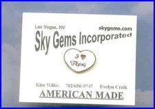 I Love Flying Pin Aircraft Airplane Plane 99's Aviator Made in USA