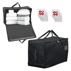 Large Canvas Bag Zipped Laundry Washing Clothes Storage Zip 100L Black x 2