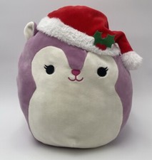 Squishmallows Allina 12 Pink Squirrel With Santa Hat Christmas Holidays 2023