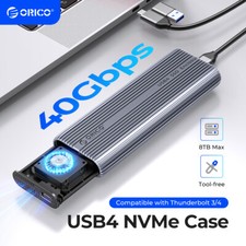 ORICO USB4 M.2 NVMe SSD Enclosure 40Gbps M.2 Case for NVMe/PCIE 4.0 SSD UASP 8TB
