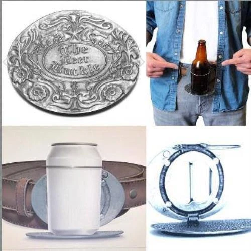 Belt Buckle Beer Holder Can Bottle Drink Beverages Holders Belts