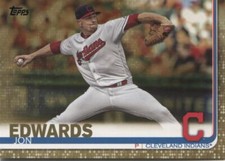 JON EDWARDS 2019 Topps Series 2 GOLD Parallel #to/2019 - CLEVELAND INDIANS- #528
