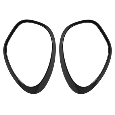 Pair Headlight Trim Ring Bezel Black For MINI R60 Cooper Countryman 2011-2016