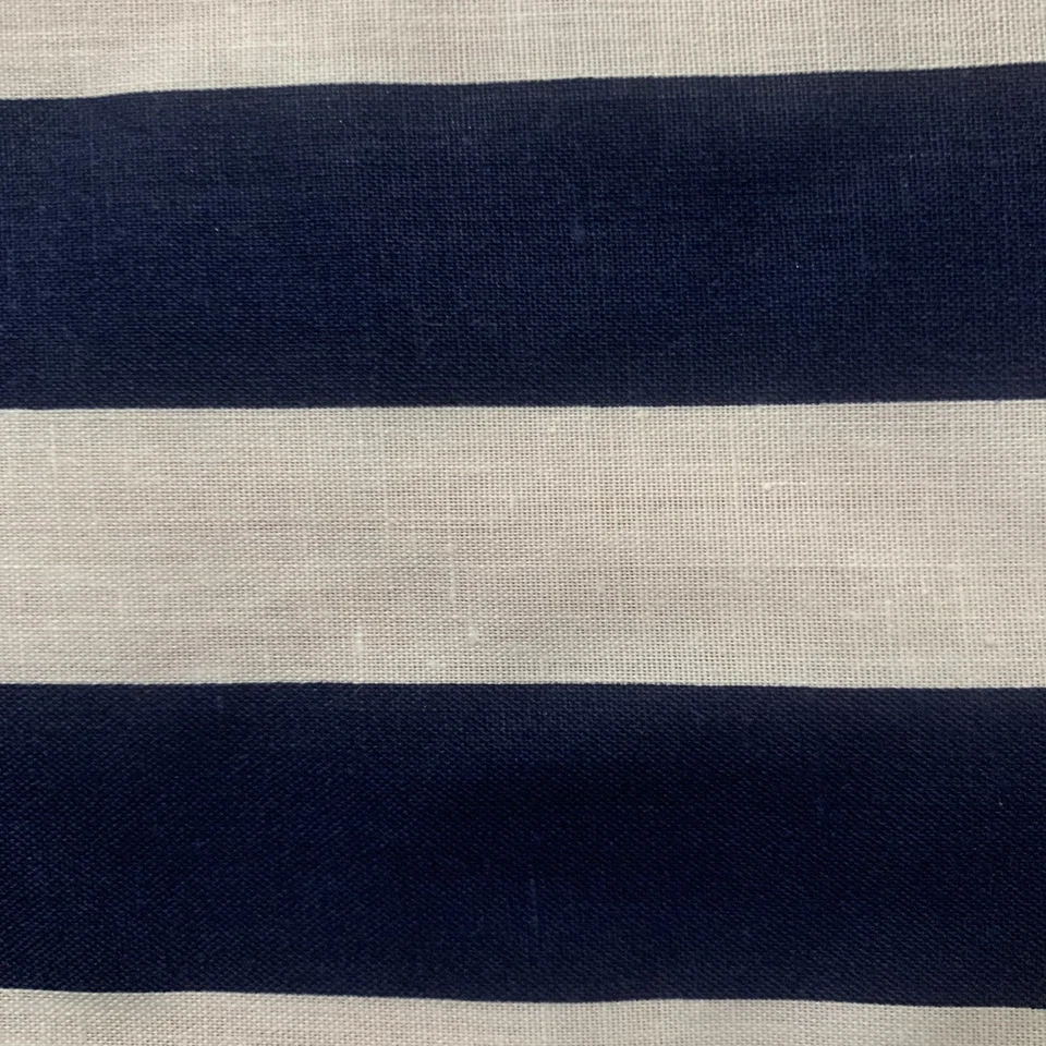"Tela para muebles de algodón a rayas azul marino y blanco vintage años 90 2 piezas 85x57"" 86x58""" Foto 4 de 4