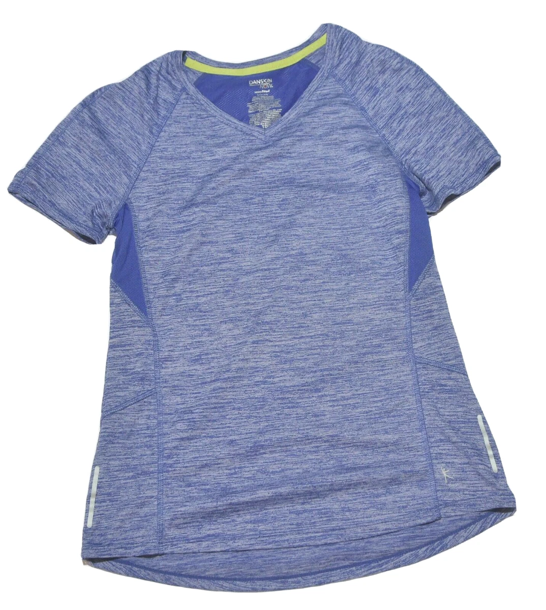 Danskin Now Shirt Top Woman's Size Small S Blue Athletic Polyester Short  Sleeve