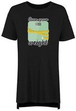 Own your Weight Nightie Womens Gym Exercise Fitness Health Ladies Night Shirt