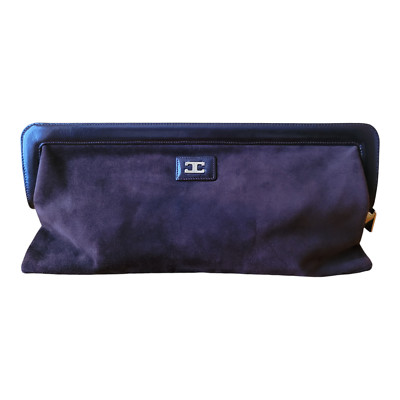 Carlotta braune Wildleder Clutch, Italien, 80er Jahre