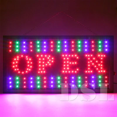 DSL Top Quality Super Bright Flashing LED OPEN Shop Sign Neon Display Window Lights