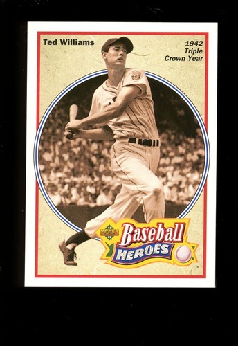 1942 Triple Crown Year #30 1992 Upper Deck Heroes Ted Williams card