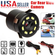 Car Rear View Backup Reverse Camera 170° CMOS 8 LED Night Vision Waterproof