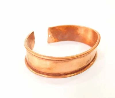 Rohkupfer Armband Rohlinge Echtkupfer Manschettenrohlinge verstellbar blank 15mm 8198 - Bild 1 von 4