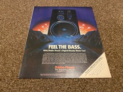 PTRBK3 ADVERT 13X11 RADIOSHACK WOOFER SPEAKERS