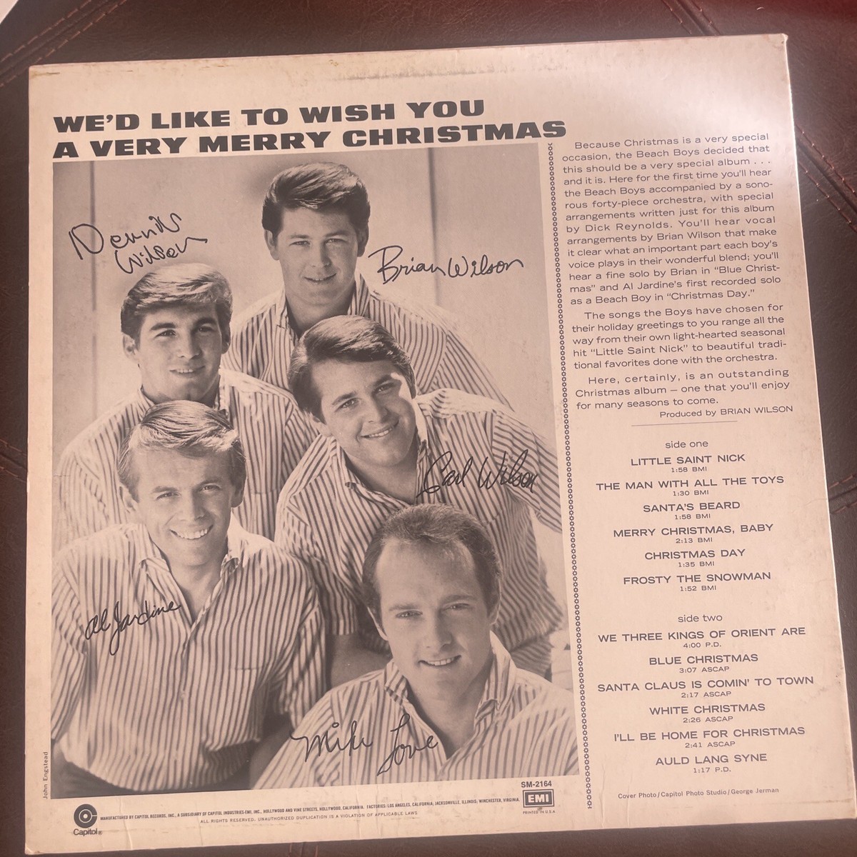 Vintage THE BEACH BOYS CHRISTMAS ALBUM “Little St Nick” Capitol SM