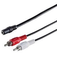 Klinke Adapter Kabel 3,5Mm Klinkenbuchse Zu 2 Cinchstecker RCA Stereo Audio 0,2M