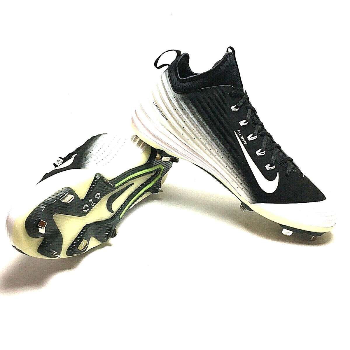 Nike Lunar Vapor Pro 654853 Black Baseball Cleats Mens Size 14