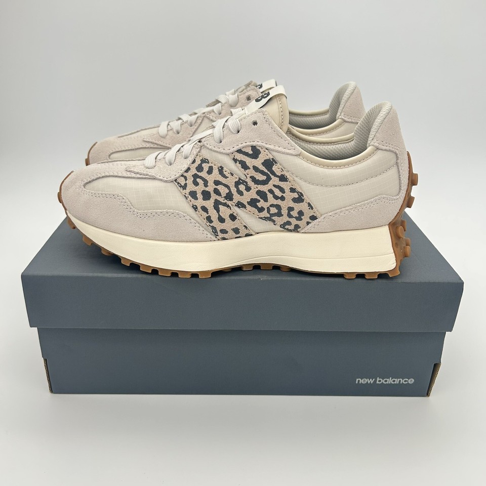 New Balance 327 Off White Leopard print Moonbeam Trainers UK 5 5.5 6 6.