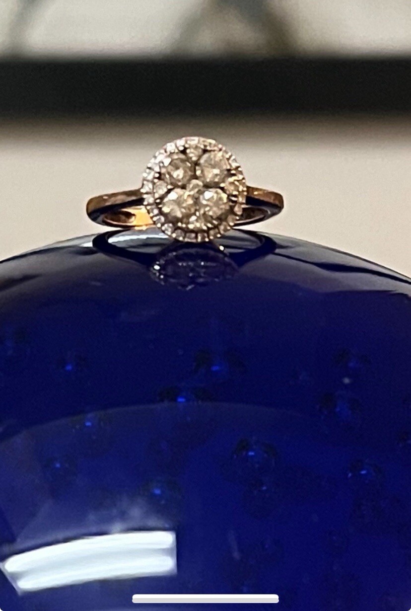 14k Solid Rose Gold And Diamond Ring - image 6