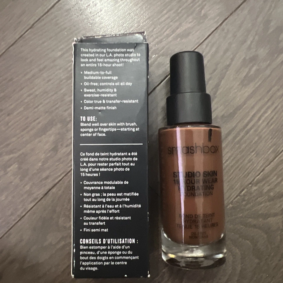 Smashbox Studio Skin 24 Hour Oil-Free Hydra Foundation  4.7 Very Deep - Image 3 of 4
