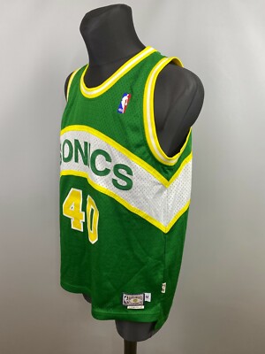 SHAWN KEMP SEATTLE SUPERSONICS JERSEY NBA BASKETBALL ADIDAS MENS