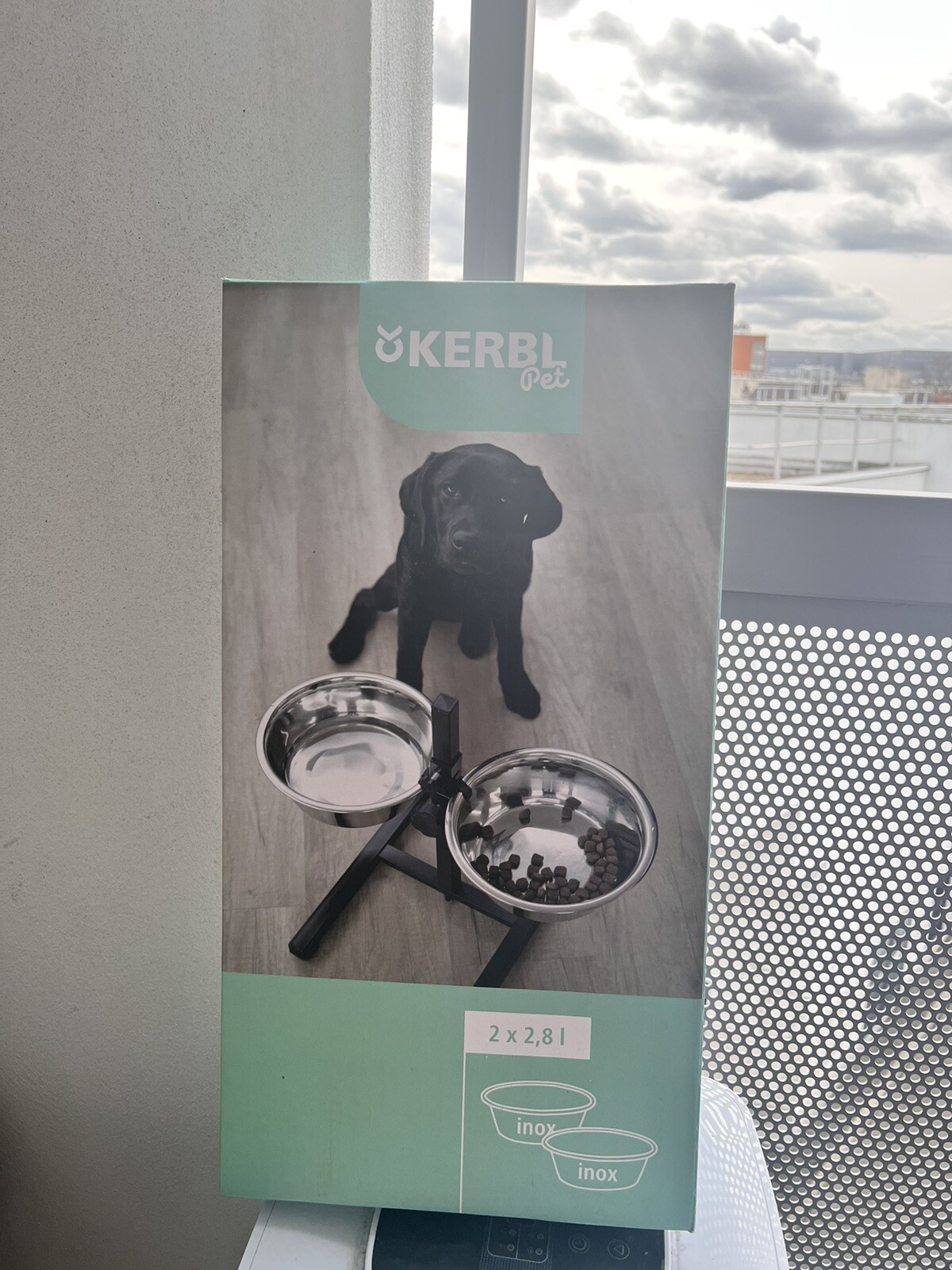 Bar à gamelles Ingenio en inox double bol pour chien et chat