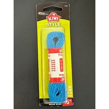 Kiwi Style Shoe Laces Flat Neon Blue 45  1 Pair 5-6 Eyelets