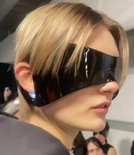 Designer Brand Futuristic Sunglasses Shield Italy Style Fashion Celebrity Luxury