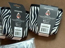 SOK-IT Java Sok Iced Coffee / Soda Insulated Neoprene Cup Sleeve Small Zebra x2
