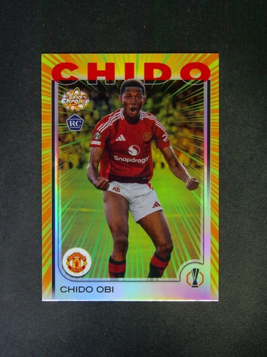 2024-25 Topps Chrome UEFA Chido Obi RC Radiating Rookies SP