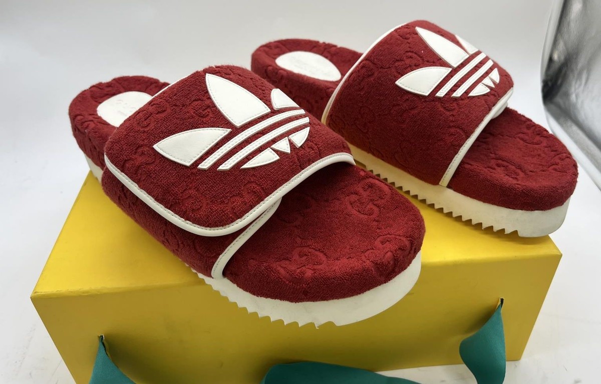 【希少・BIGサイズ】グッチ×アディダス GG柄　スライドサンダル 希少・BIGサイズ】グッチ×アディダス GG柄 スライドサンダル