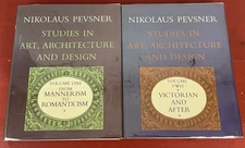 Nikolaus Pevsner Studies in Art, Architecture and Design 2-Volume HC Set 1968