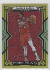 2021 Obsidian Electric Etch Red Yellow & Green Flood 23/99 Charles Bassey 12av