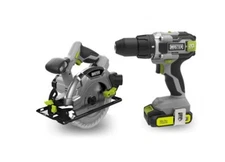 Master Mechanic Cordless 2 Power Tool Combo Kit for Home Improvement