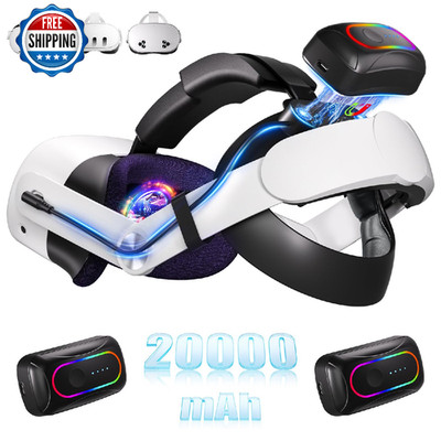 Saqico 20000mAh Dual Magnetic Battery Head Strap for Meta/Oculus Quest 2/3/3s VR