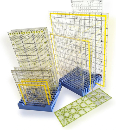 Slot Master Ruler Storage Rack for Quilting Rulers 12 Slot Ruler Holder Organizer and ...