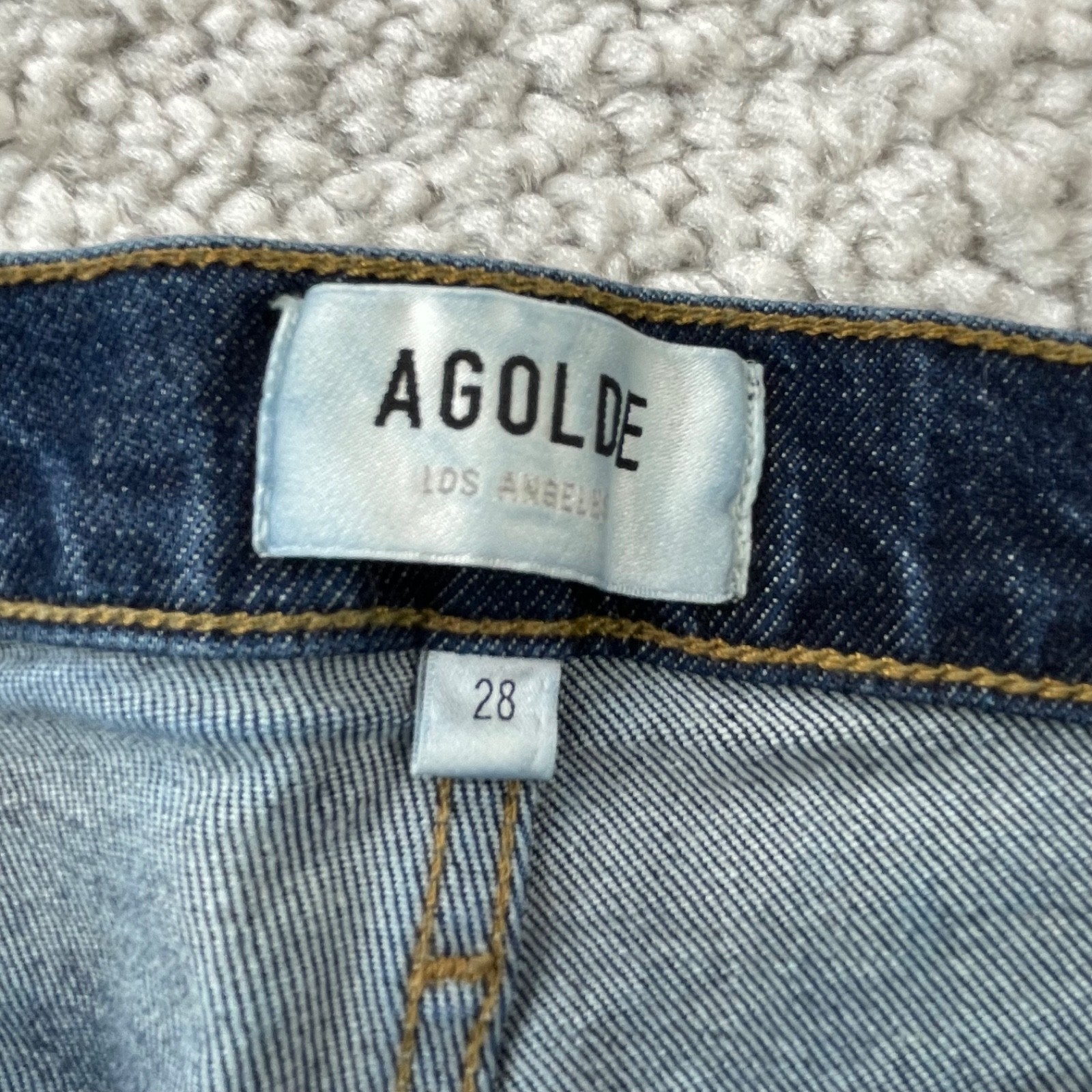 Agolde Freya Ultra High Rise Slim Jean in Divided Button Fly Womens 28 image 3