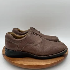 Size 11 M Johnston & Murphy Mens Shuler Brown Leather Bicycle Casual Dress Shoes