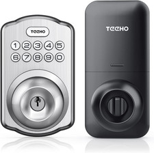 TEEHO Keyless Entry Electronic Door Locks with Keypads - Deadbolt Smart Lock - F