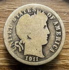 1911-S Barber Dime - Actual Coin Shown - Free Shipping & Tracking INV#522