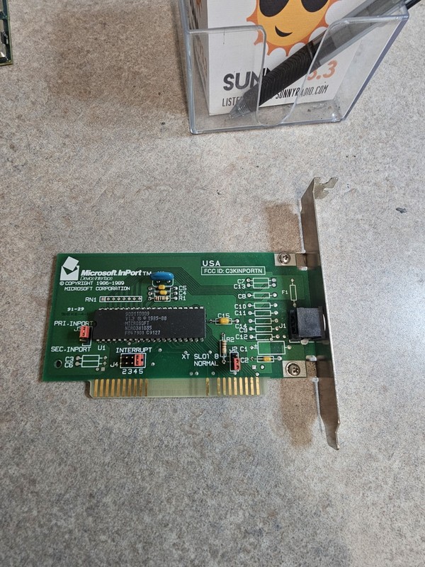 Microsoft InPort Device Interface 8-bit ISA Controller (retro, C3KINPORTN, 1989)