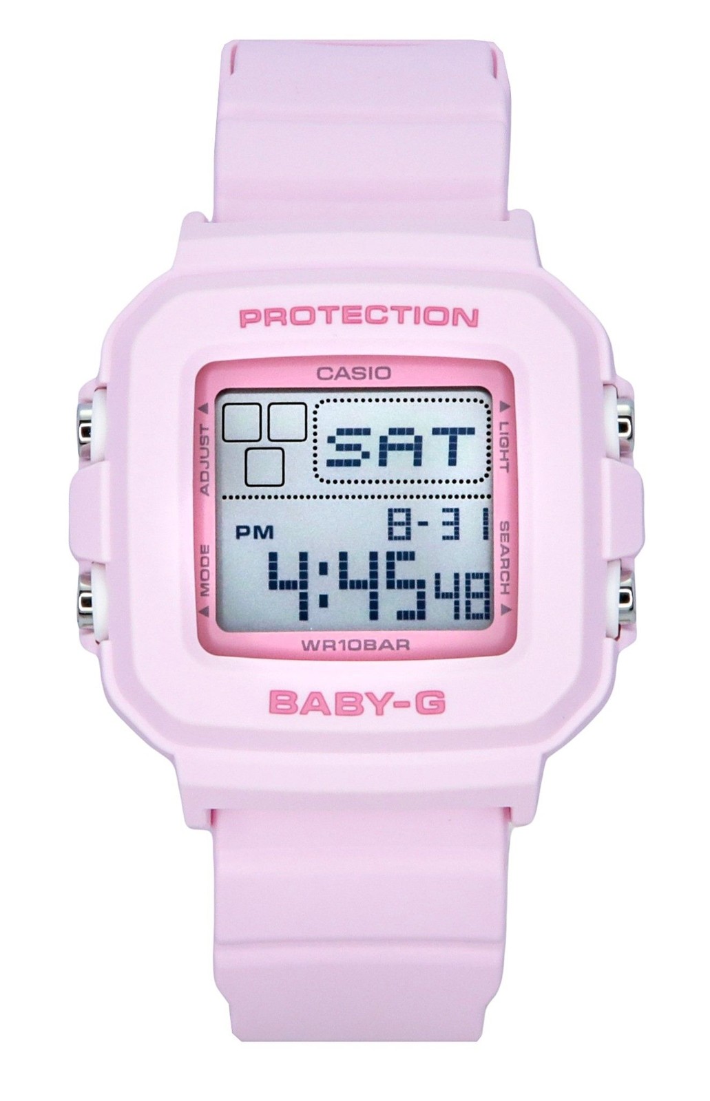 Casio Baby-G Digital Resin Strap Pink Dial BGD-10-4 100M Women's Ladies Watch