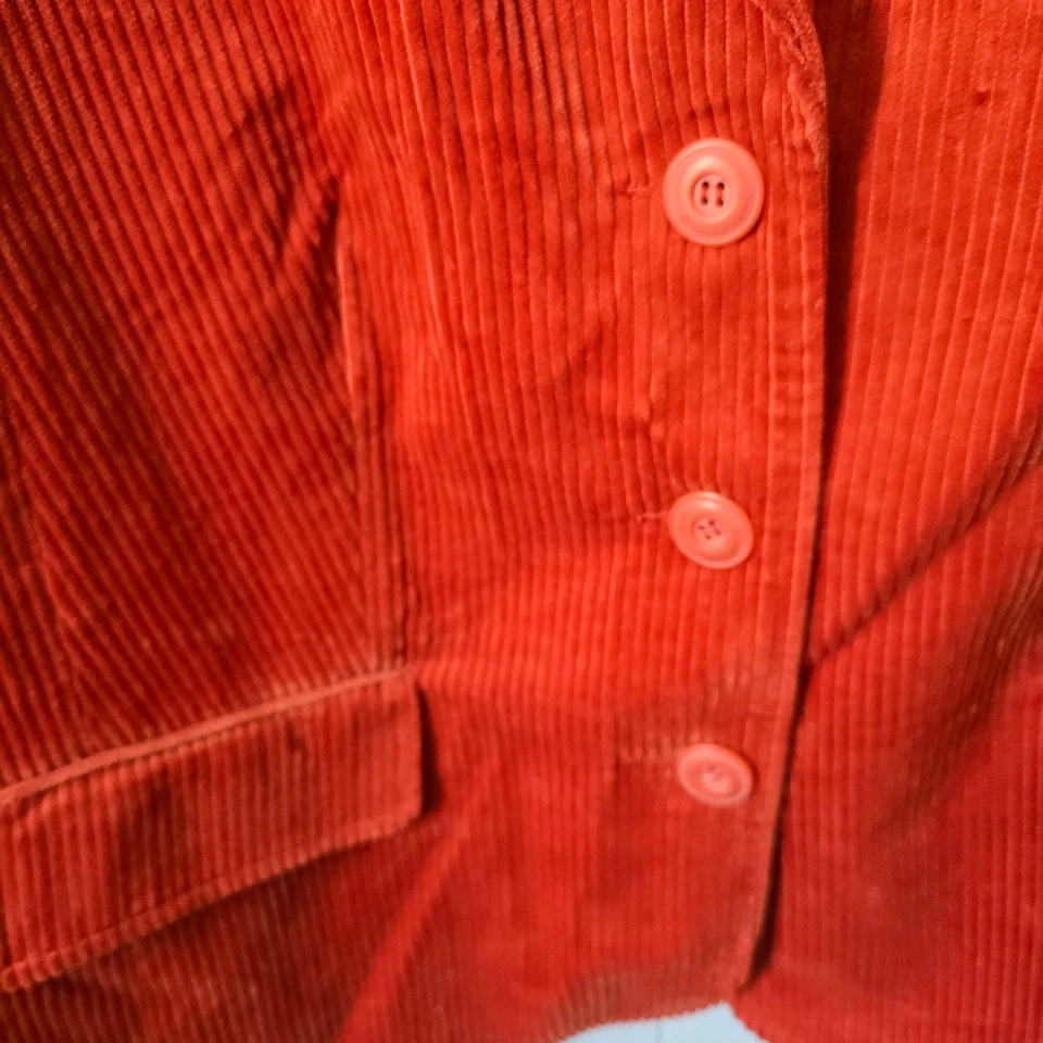 Blazer Dressbarn Pana Roja 18W - Capas Otoño, Ambiente Retro, Algodón Texturizado Foto 3 de 4