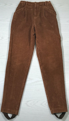 Vintage Eddie Bauer Corduroy Pants Womens 8 Brown High Rise Stirrup Equestrian